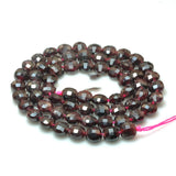 6mm Garnet Tiger Eye Blue-veins Stone Faceted Beads 15inch