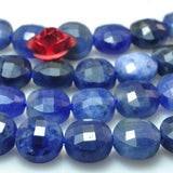 6mm Garnet Tiger Eye Blue-veins Stone Faceted Beads 15inch