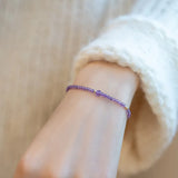 Natural Amethyst Red Agate Beaded Bracelets Women Fine Jewelry