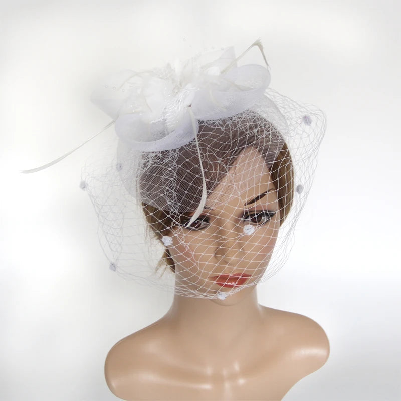 Gauze Veil Feather Hairpin Hair Accessories Fascinators Hat