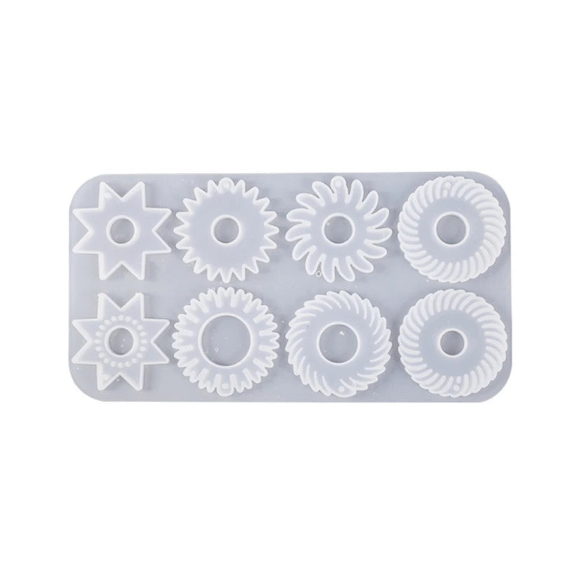 Steampunk Gears Resin Mold for Keychain Necklace Pendant DIY Craft