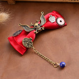 Gears & Skull Charms Hairclip