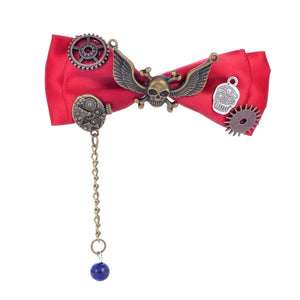 Gears & Skull Charms Hairclip