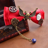 Gears & Skull Charms Hairclip