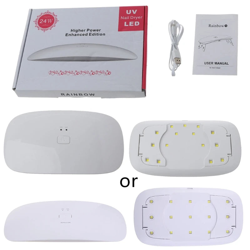 24W UV LED Nail Dryer - Professional Gel Nails Curing Lamp