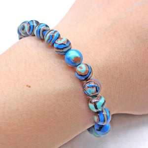 Malachite Stone Beaded Bracelet for Women Men