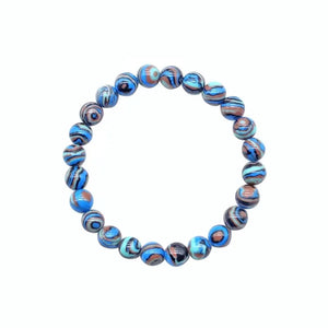 Malachite Stone Beaded Bracelet for Women Men