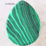 Green Malachite Water Drop Pendant for Women