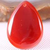 Red Carnelian Gem Pendant Natural Stone Bead Necklace