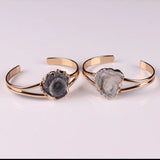 Gemstone Beads Bracelet Open Cuff Bangle