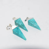Green Turquoise Point Pendant Charm for Women Jewelry