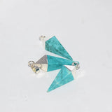 Green Turquoise Point Pendant Charm for Women Jewelry