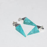 Green Turquoise Point Pendant Charm for Women Jewelry