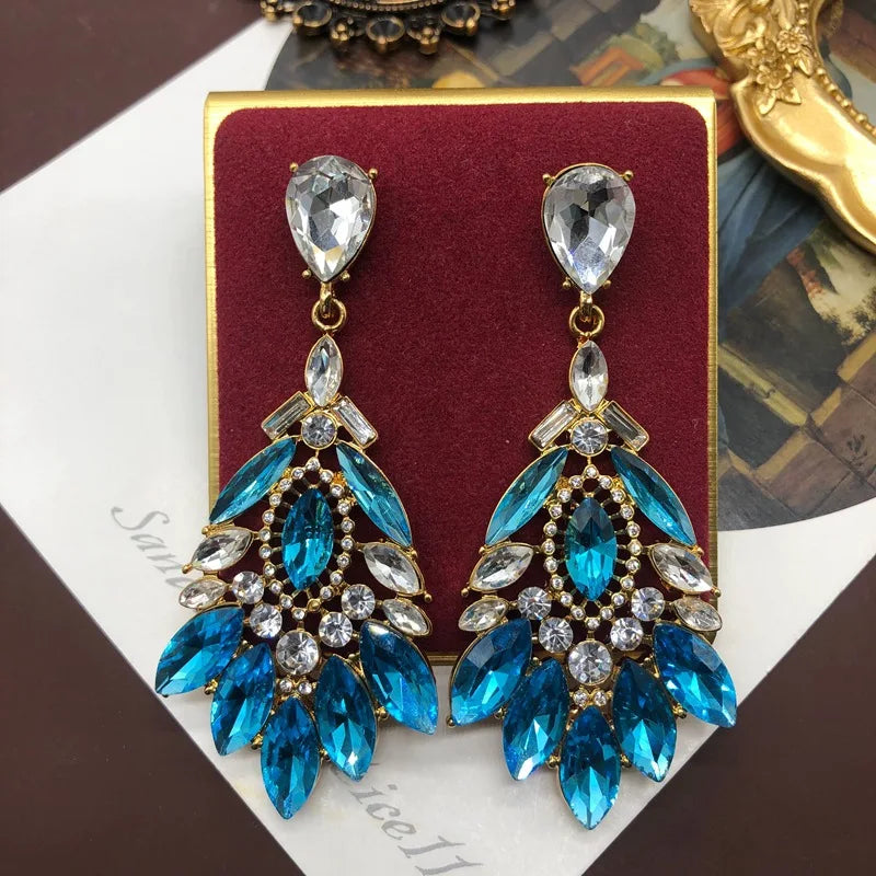 Gem-Encrusted Diamond Earrings