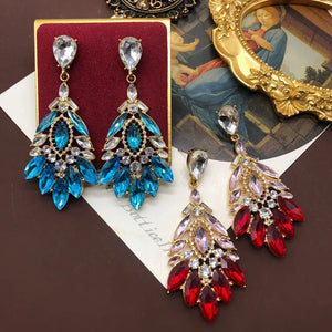 Gem-Encrusted Diamond Earrings