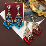 Gem-Encrusted Diamond Earrings