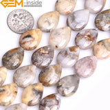Natural Flat Drop Teardrop Stone Beads 13X18mm 15inches