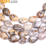 Natural Flat Drop Teardrop Stone Beads 13X18mm 15inches