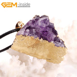 Cubic Amethysts Triangle Pendant Necklace 12X26MM-26X38MM