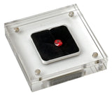 Transparent Jewelry Storage Case 60x60x10mm with Magnetic Lid