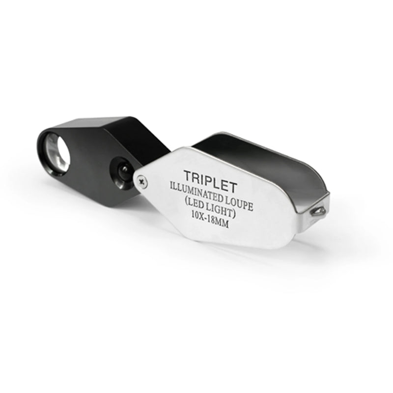 GemTrue Folding Magnifying Magnifier 6x LED Glass Loupe