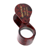 GemTrue Portable Magnifying Glass Triplet 10x Mini Magnifier Red
