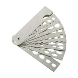 GemTrue Stainless Steel Diamond Gem Fan Gauge Stone Measuring Tool DK59023