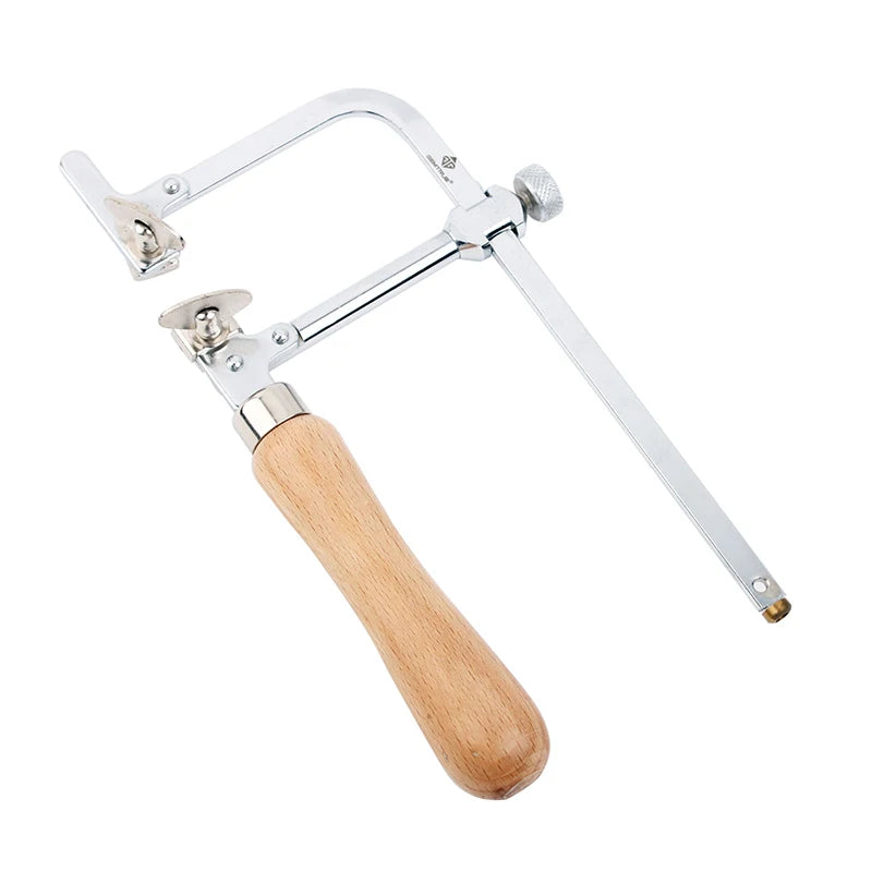 GemTrue Stainless Steel Head + Wooden Handle Jewelers Saw Frame
