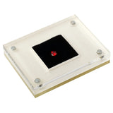 Acrylic Gem Stone Case Diamond Display Box With Magnetic Cover