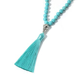 108 Hand-knotted 8mm Gemstone Beads Necklace