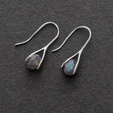 Labrodorite Faceted Gemstone Earrings for Women