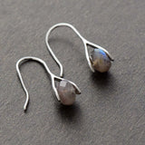 Labrodorite Faceted Gemstone Earrings for Women
