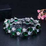 925 Silver Zircon Chain Bracelet Wedding