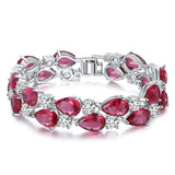 925 Silver Zircon Chain Bracelet Wedding
