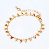 Gemstone Bead Chains 1.7mm, 18K Plated Brass, Ready to Wear (#LK-457)