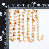 Gemstone Bead Chains 1.7mm, 18K Plated Brass, Ready to Wear (#LK-457)