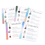 Gemstone Charms Necklace Set Interchangeable Raw Stone Pendant Necklace