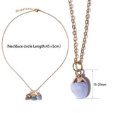 Gemstone Charms Necklace Set Interchangeable Raw Stone Pendant Necklace