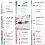 Gemstone Charms Necklace Set Interchangeable Raw Stone Pendant Necklace