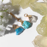 Gemstone Charms Necklace Set Interchangeable Raw Stone Pendant Necklace