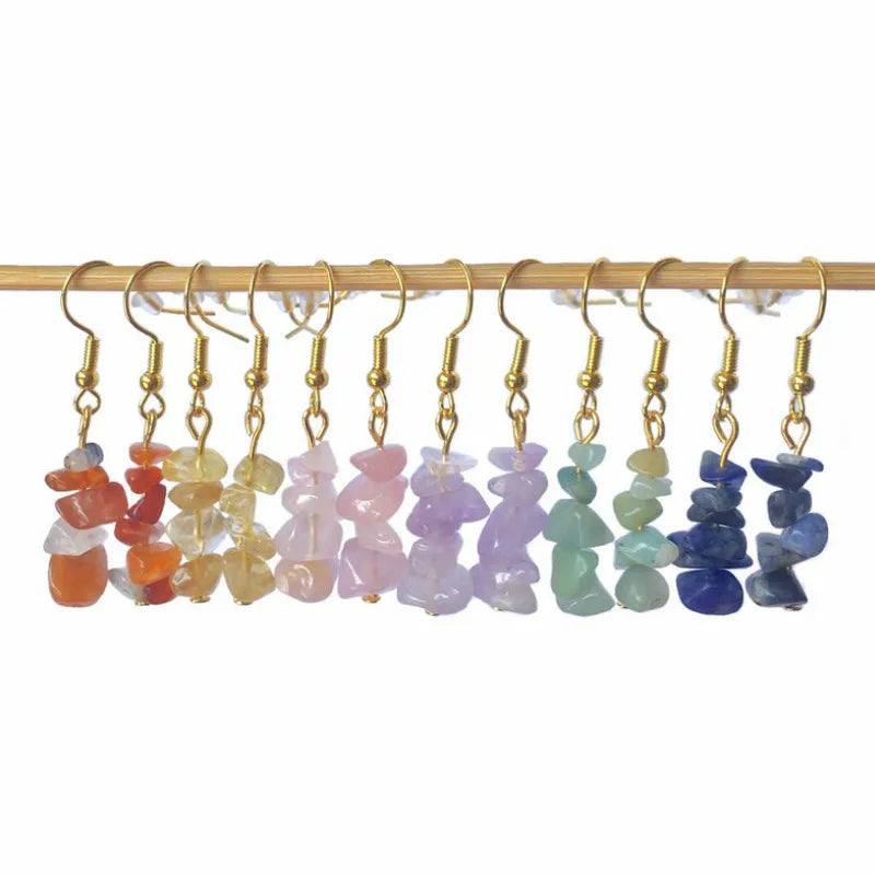 Gemstone Dangle Earrings | Healing Stone Earrings