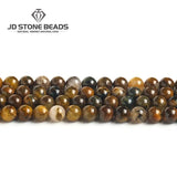Natural Tiger Eye Gemstone Beads for Man Jewelry Making