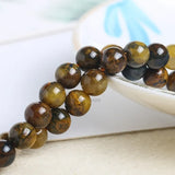 Natural Tiger Eye Gemstone Beads for Man Jewelry Making