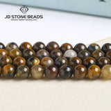 Natural Tiger Eye Gemstone Beads for Man Jewelry Making