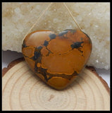 Turquoise Heart Shape Pendant 39x32x8mm 14.4g