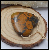 Turquoise Heart Shape Pendant 39x32x8mm 14.4g