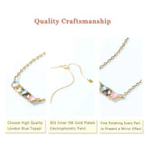 Smoky Quartz Crystal Zircon Sterling Silver Necklace