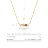 Smoky Quartz Crystal Zircon Sterling Silver Necklace