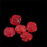 Gemstone Coral Bead Flower Carved Loose Coral Beads Roses