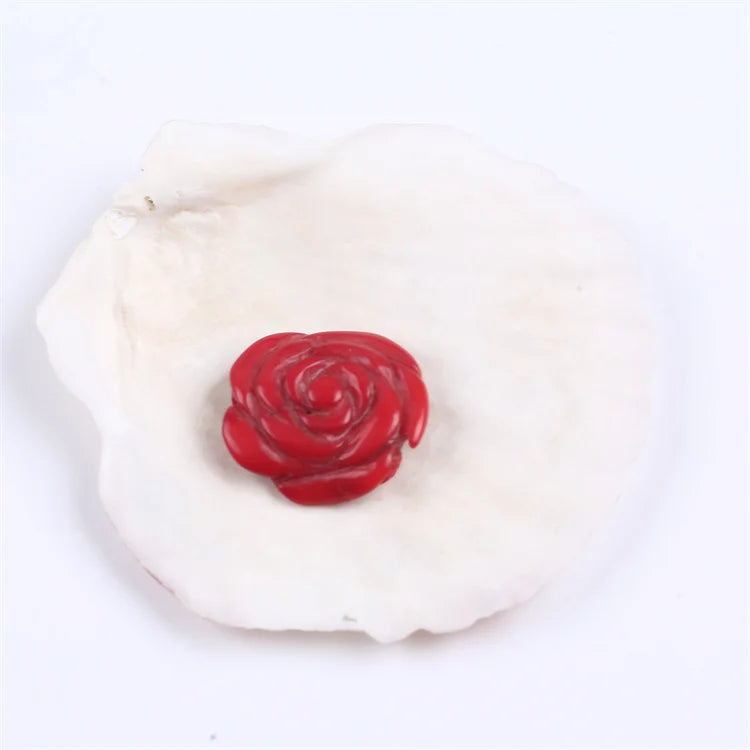 Gemstone Coral Bead Flower Carved Loose Coral Beads Roses